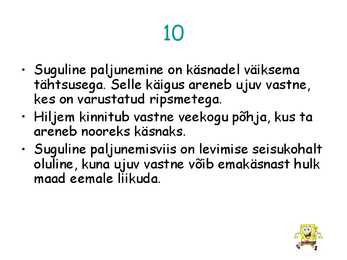Käsnad #10