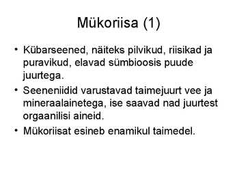 Seente kooselu teiste organismidega #2