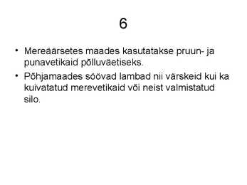 Vetikate tähtsus #7
