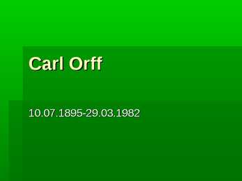 Carl Orff