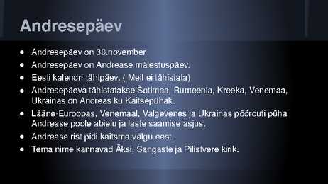 Andresepäev #2
