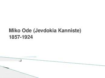 Miko Ode-Jevdokia Kanniste-