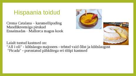 Hispaania toitumistava #6