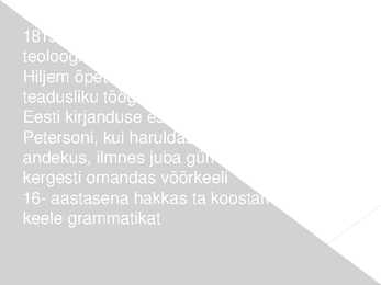 Kristjan Jaak Petersoni elu #4