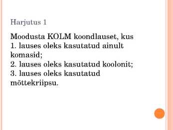 Kirjavahemärgistamine #2