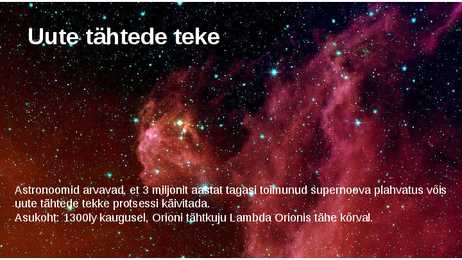 Udukogu ja tähtede teke #10