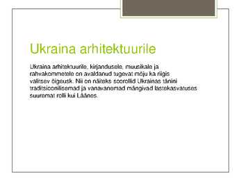 Ukraina kultuur #4