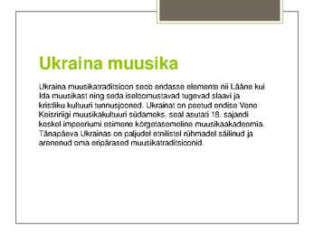 Ukraina kultuur #7