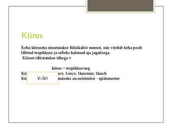 Mehaaniline liikumine #6