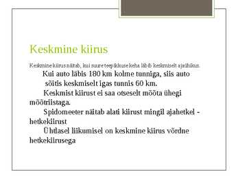 Mehaaniline liikumine #8