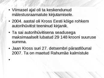 Jaan Kross #4
