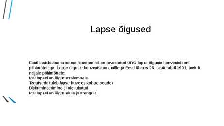 LAPSE ÕIGUSED #2