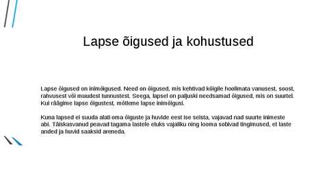 LAPSE ÕIGUSED #3