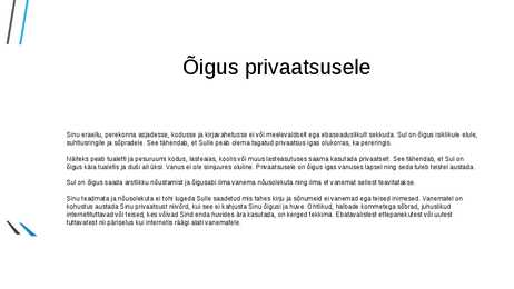 LAPSE ÕIGUSED #8