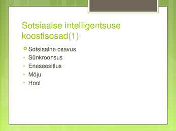 Sotsiaalne intelligentsus #4