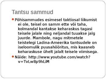 Tants Mambo #3