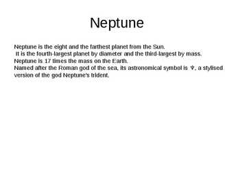 Neptune - presentation #2