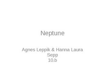 Neptune - presentation