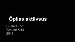 Uurimustöö-- Noorte aktiivsus