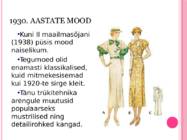 Mood 1920-- 1930-aastatel #6