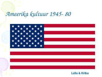 USA kultuur 1940-85