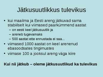 Keeleökoloogia ja eesti keele areng #15