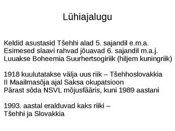 Tšehhi riigi ülevaade #18