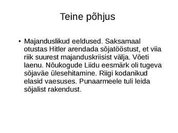Teise maailmasõja põhjused #3