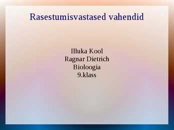 Rasestumisvastased vahendid