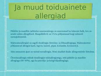 Toiduallergia #12