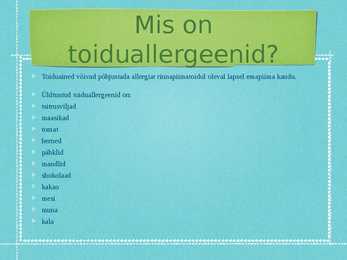 Toiduallergia #4