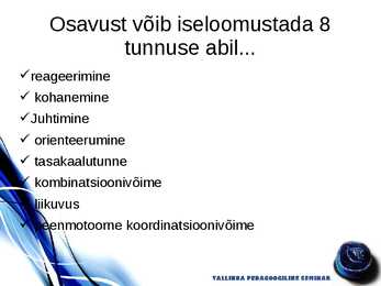 Osavus ja selle arendamine #3