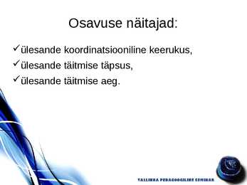 Osavus ja selle arendamine #4