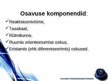 Osavus ja selle arendamine #5