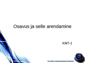 Osavus ja selle arendamine