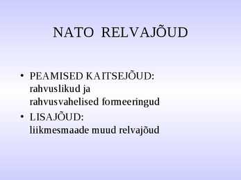 NATO ja rahvusvahelised organisatsioonid #13