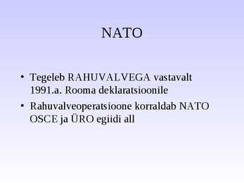 NATO ja rahvusvahelised organisatsioonid #14