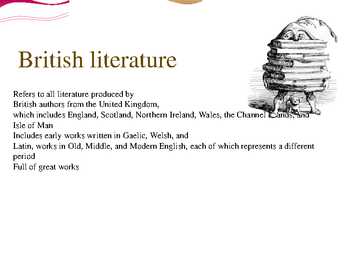 Outstanding figures in British literature #2