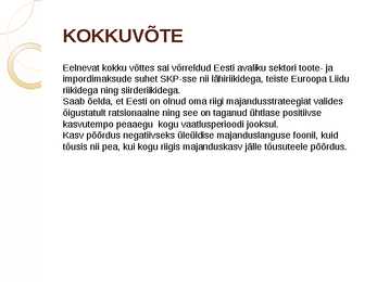 Eesti avaliku sektori eelarve tulude tase-suhtena SKP-sse-toote- ja impordimaksudest ja taseme dünaamika #11