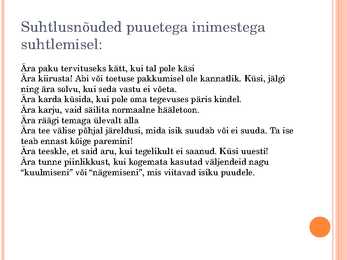 Erivajadustega inimestega suhtlemine #3
