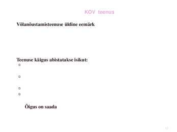 SOTSIAALTEENUSED #12