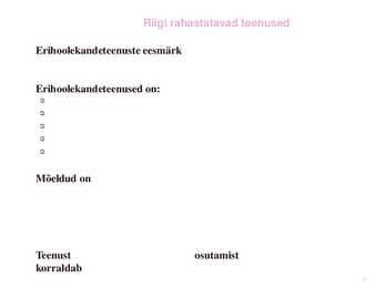 SOTSIAALTEENUSED #9