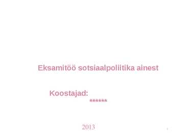 SOTSIAALTEENUSED