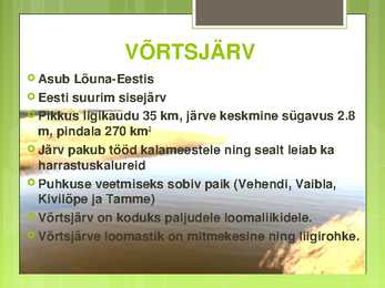 VÕRTSJÄRVE LOOMASTIK #2