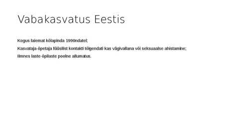 Vabakasvatus #3