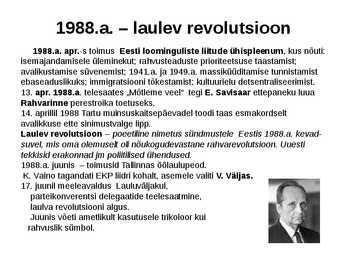 Eesti taasiseseisvumine #4