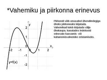 Funktsiooni ekstreemumkohad-Funktsiooni kasvamine ja kahanemine #6
