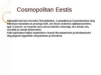 Cosmopolitan esitlus #8
