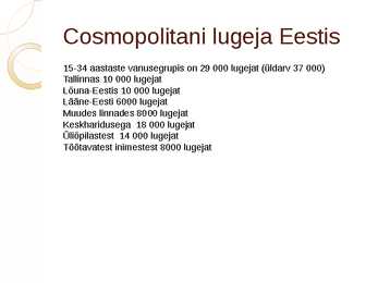 Cosmopolitan esitlus #9