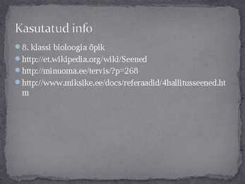 Seened looduses ja inimese elus #16